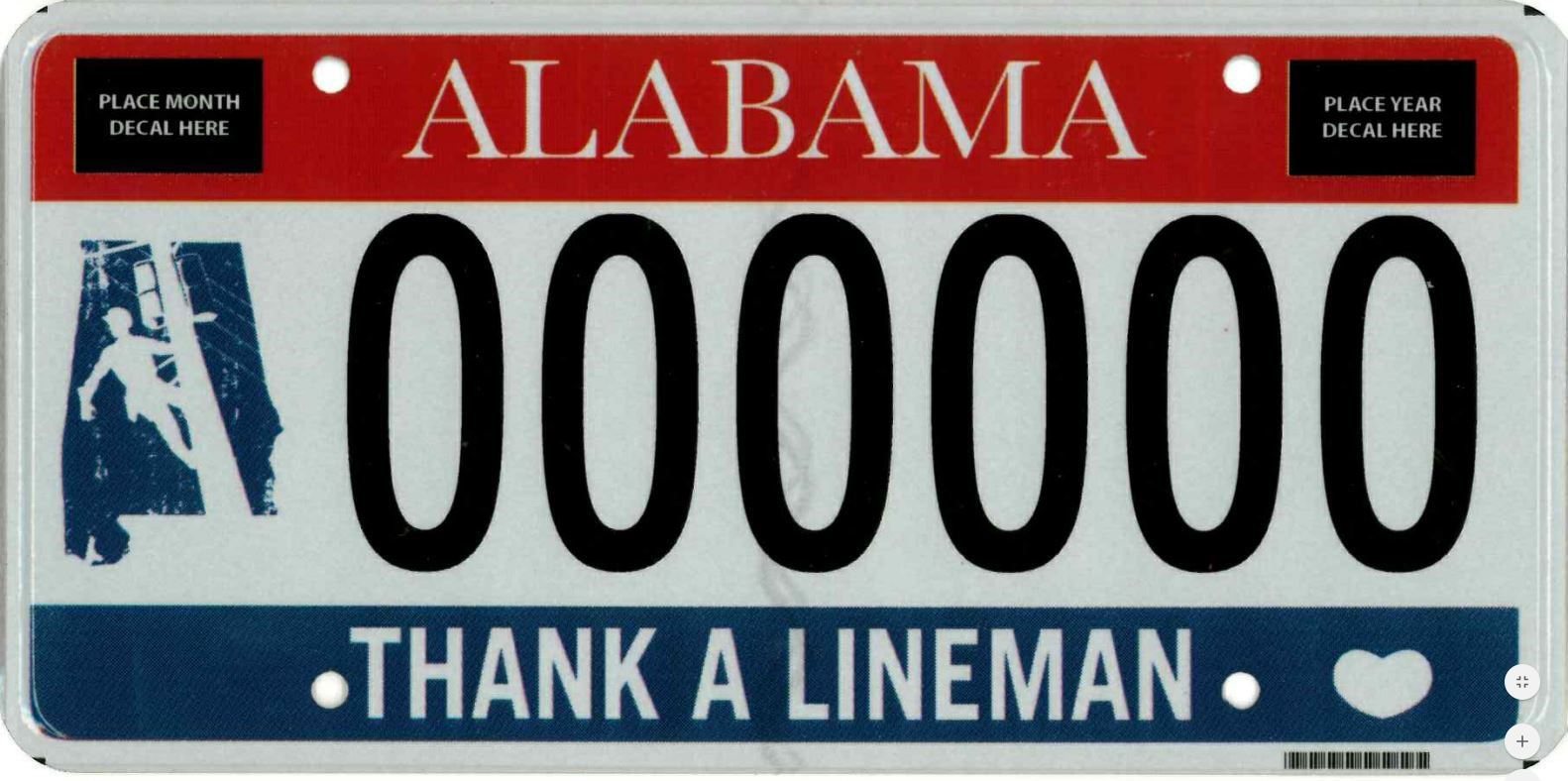 Alabama’s ‘Thank A Lineman’ License Plate Has a Coop Pedigree