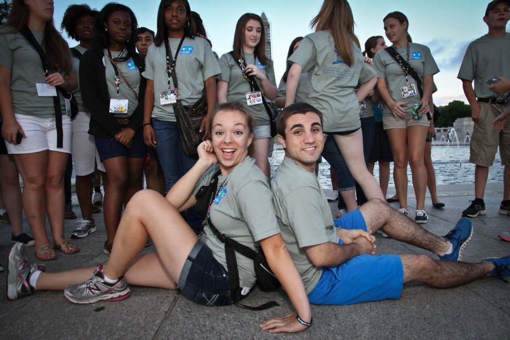 Phillip Habib (seated right) on the 2013 Youth Tour. (Photo By: Van O’Cain)