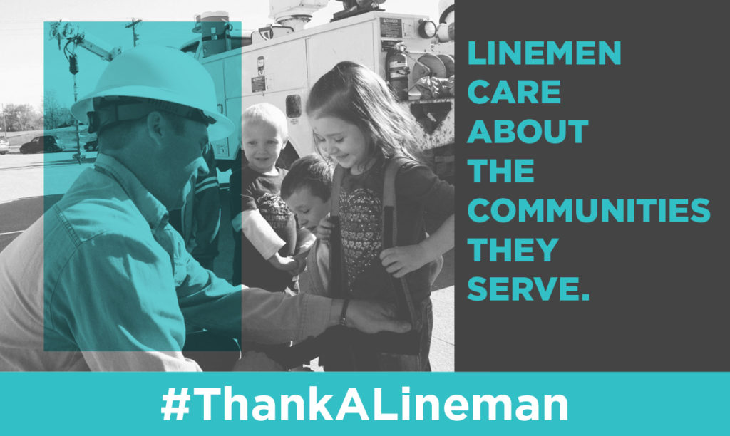 Social media is an important part of increasing awareness of National Lineman Appreciation Day. ( )