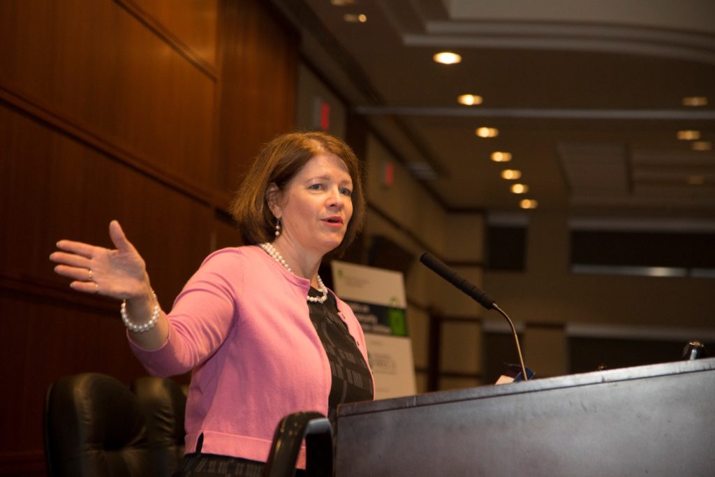 Acting FTC Chair Maureen Ohlhausen tells co-op leaders they have a special responsibility when it comes to cybersecurity. (Photo By: Dennis Gainer/NRECA)