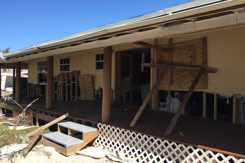 Hurricane recovery. Yamile Moreira’s home on Marathon Key in Florida was totally destroyed by Hurricane Irma. (Photo By: Yamile Moreira/FKEC)