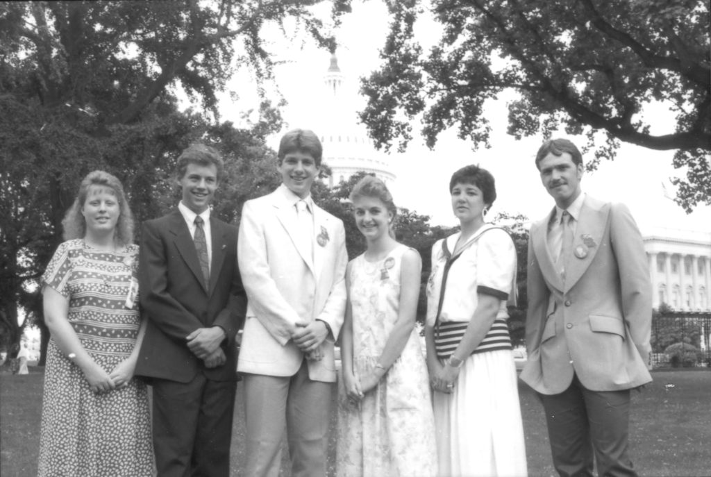 Chantel Schuering is on the far left in this photo from the 1987 Youth Tour. (Photo Courtesy of the Association of Missouri Electric Cooperatives)