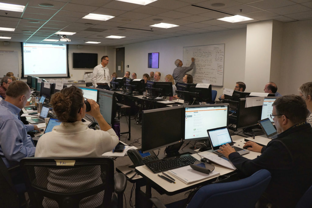 Tri-State Generation & Transmission’s Crisis Management Center was fully engaged during GridEx IV, a national biennial drill by NERC of utility cyber and physical security. (Photo By: Tri-State Generation & Transmission)
