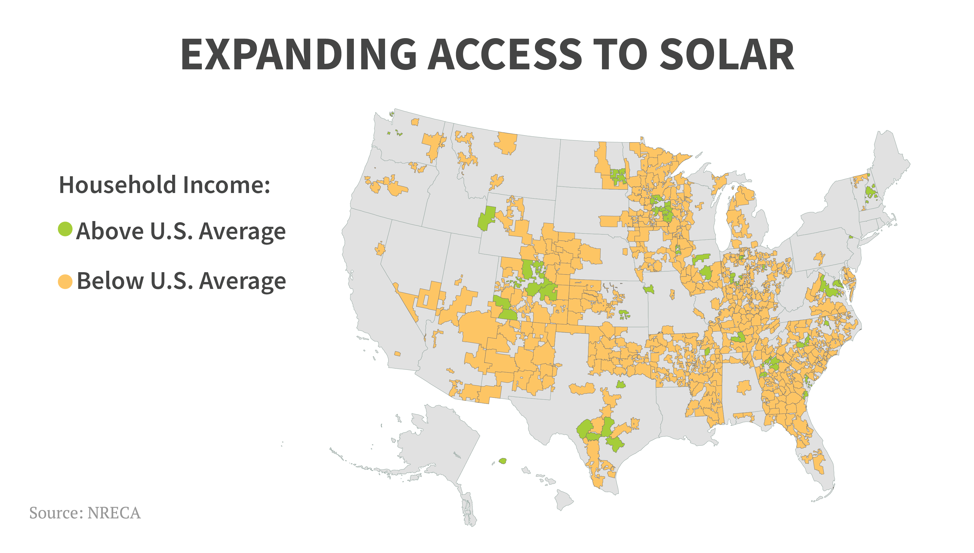 Co-ops are bringing solar to communities where the household income is below the national average.