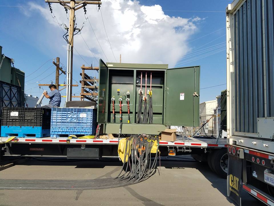 Anza Electric Cooperative has been able to restore service to most of its members with mobile generators since the Cranston Fire while awaiting repairs to a damaged transmission line. (Photo By: Anza Electric Cooperative)