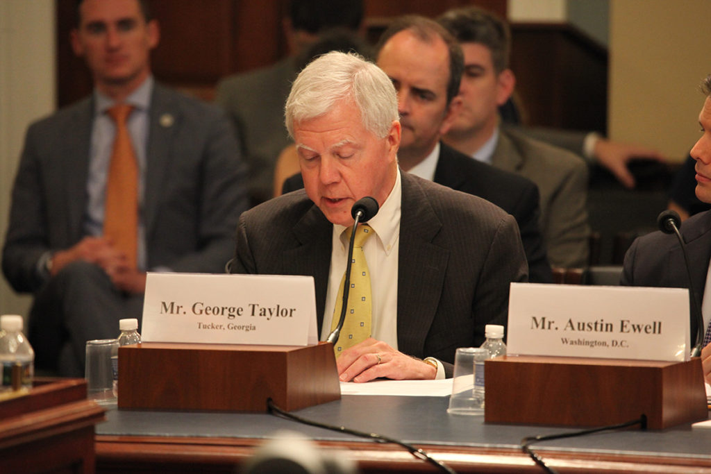 George Taylor, deputy general counsel at Oglethorpe Power, urged Congress to make transparent how environmental costs incurred by power marketing administrations are passed down to members. (Photo By: House Natural Resources Committee)