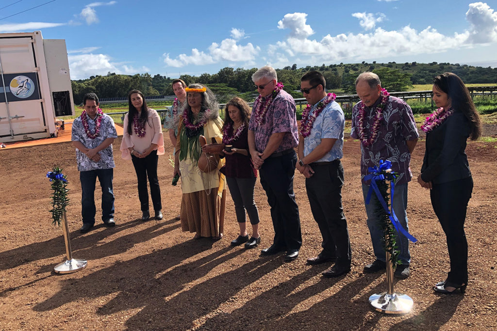 Members of the KIUC board inaugurated a new solar and battery storage project in January. (Photo By: Shelly Paik/KIUC)