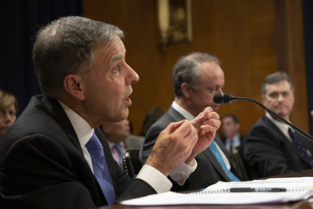 Basin Electric Power Cooperative CEO Paul Sukut speaks about carbon capture strategies before before the Senate Environment and Public Works Committee. (Photo by: Denny Gainer/NRECA)