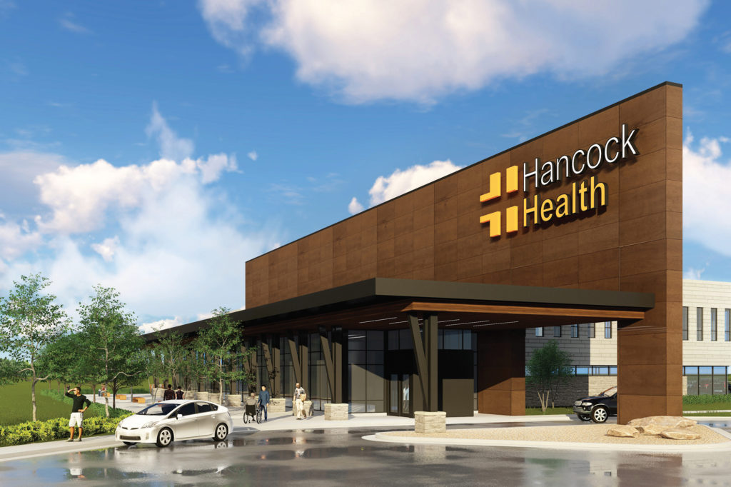 NineStar Connect’s $2.3 million in federal loans and grants will help Hancock Health buy medical equipment for a new facility in rural Indiana. (Artist Rendering Courtesy of NineStar Connect)