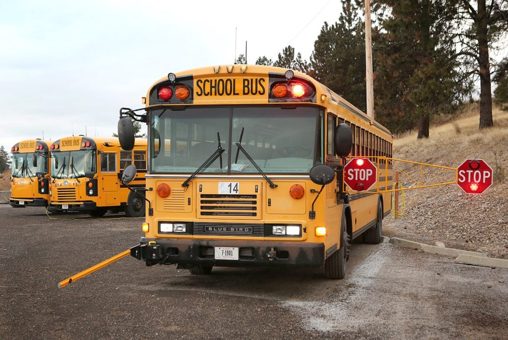 In Montana, a $5,000 grant from Flathead Electric Co-op’s Roundup for Safety program will help three Montana school districts buy longer stop-sign arms. (Photo By: Hilary Matheson, Daily Inter Lake)