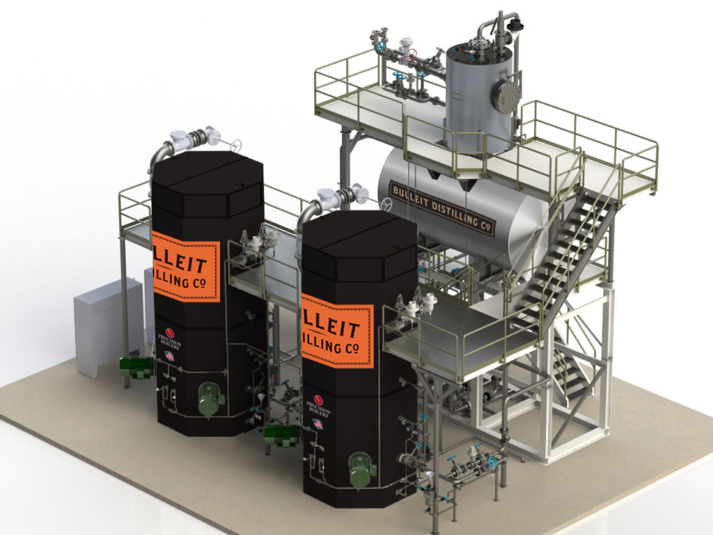 Kentucky co-ops will supply renewable electricity to global beverage-maker Diageo’s $130 million distillery, which will sport more electrification, including electrode boilers. (Schematic Courtesy of Diageo)