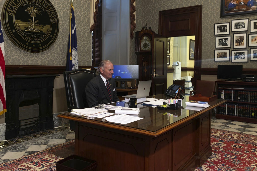 South Carolina Gov. Henry McMaster participated in an online session with young electric co-op members from his state. (Photo Courtesy of ECSC) 