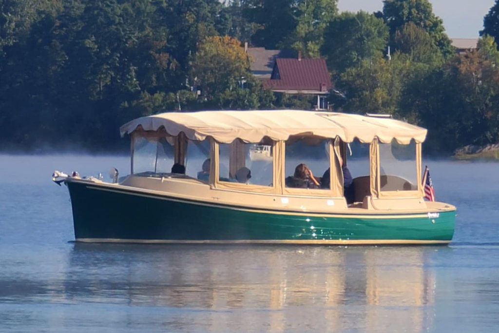 The VEC’s Community Fund awarded $1,000 to Floating Grace, a battery-powered boat that will give cancer patients and their families peaceful cruises on Lake Memphremagog next summer. (Photos Courtesy: Chris Johansen)