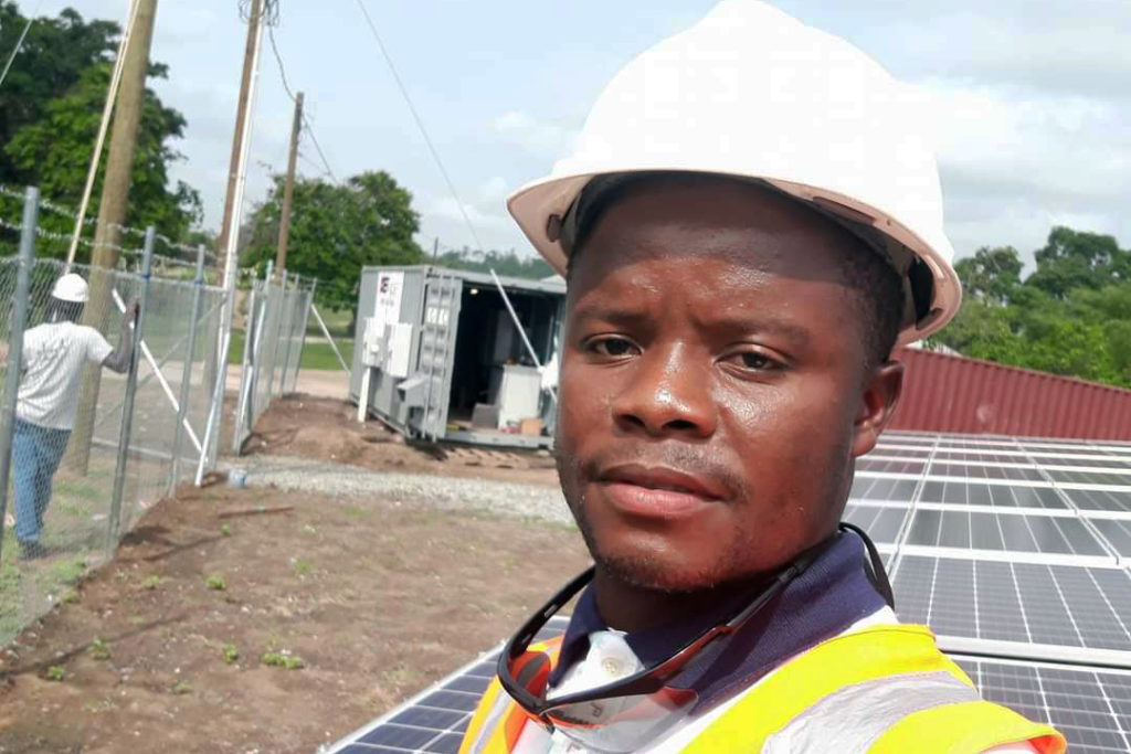 Aaron Mineen, NRECA International’s senior engineer in Liberia, developed an app for the Totota Electric Cooperative to bring crucial co-op data together in one place and make it easily accessible. (Photo By: NRECA International)