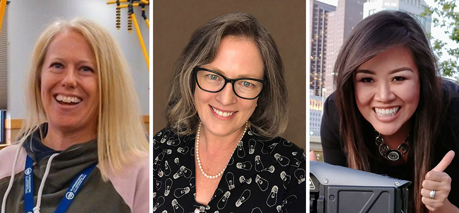 From left: Amanda Opp of Flathead Electric Cooperative, Libby Calnon of Hood River Electric Cooperative and Janet Rehberg of Tri-County Electric Cooperative.