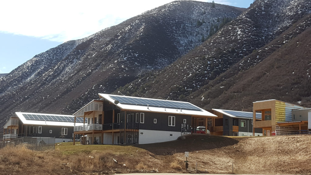 In Colorado, Holy Cross Energy is helping make all-electric, net-zero homes affordable for working families. Shown is one of the 27 homes in the Basalt Vista development. (Photo Courtesy: Holy Cross Energy)