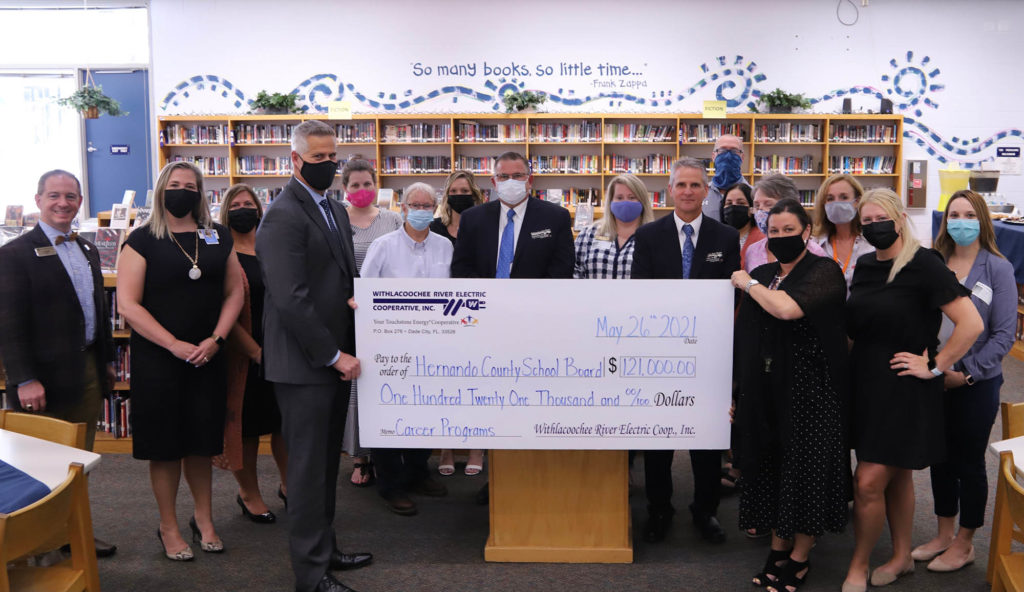 In Brooksville, Florida, Central High School received $121,000 for career programs from Withlacoochee River Electric Cooperative. (Photo Courtesy: WREC)