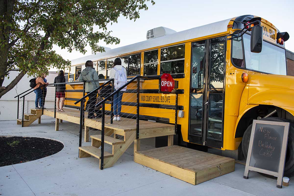 Missouri Teachers, Students Repurpose Diesel Bus Into Cafe America's